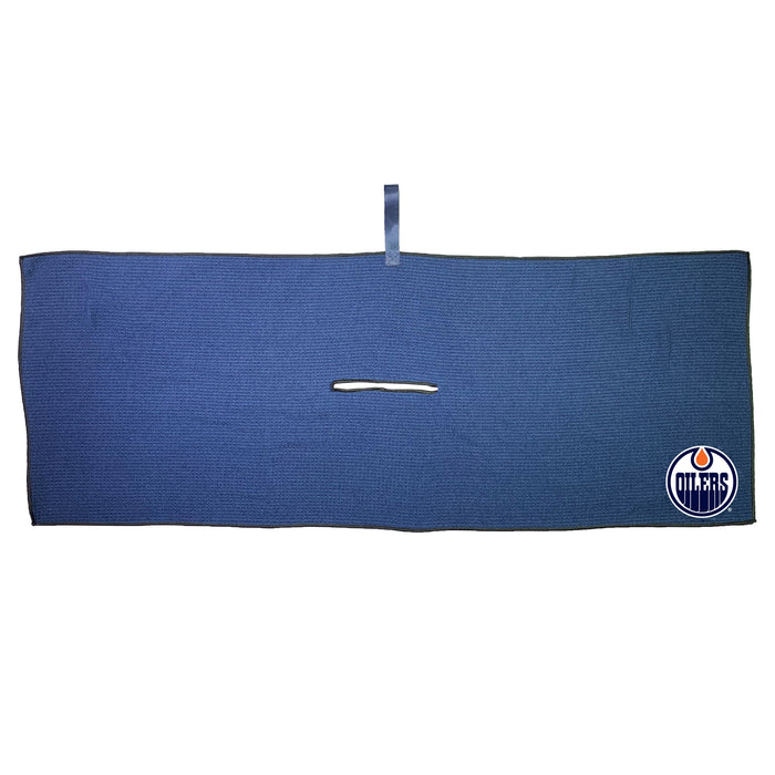 Edmonton Oilers 16 x 40 microfiber golf towel with team logo