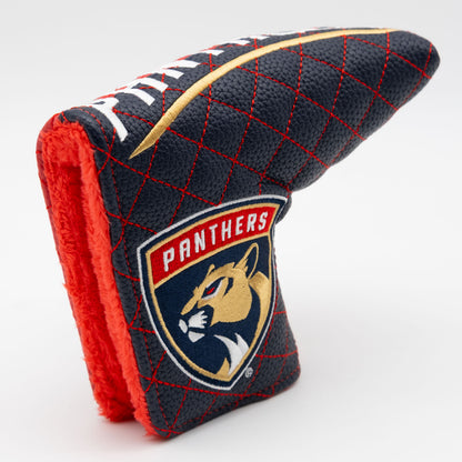 Florida Panthers Split Blade Putter quilted headcover, opening detail