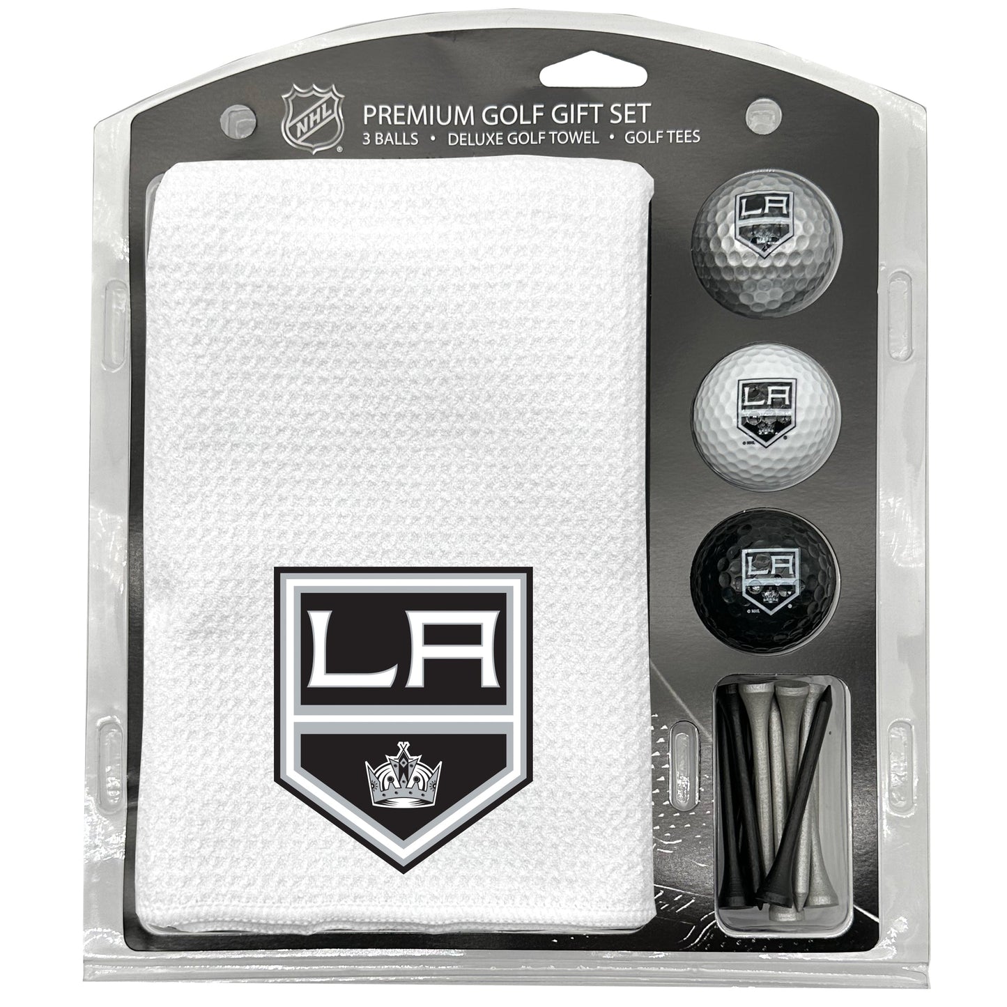 Los Angeles Kings White Microfiber Towel Golf Gift Set - Club Rehab