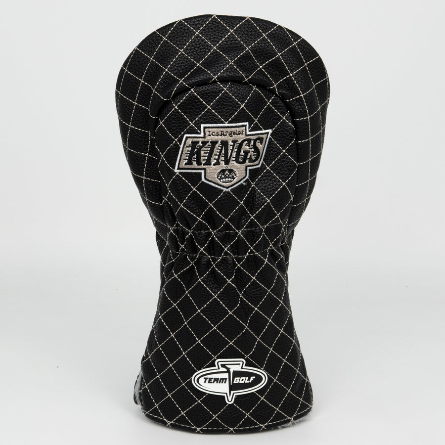 Los Angeles Kings solid quilted driver cover, back view