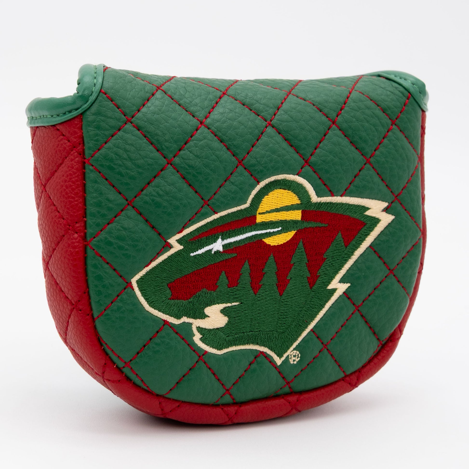 Minnesota Wild solid mallet putter quilted golf headcover alternate view