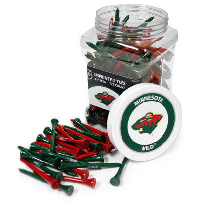 Minnesota Wild 175-count golf tee jar with team-imprinted tees