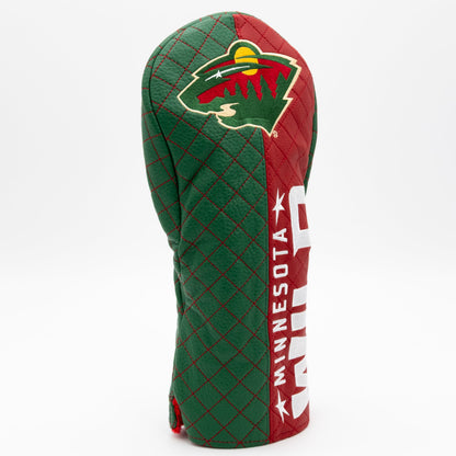 Minnesota Wild split driver quilted golf headcover alternate view
