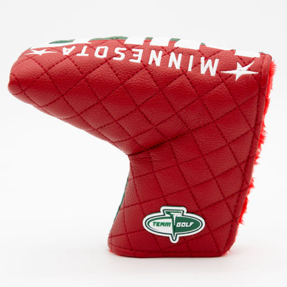 Minnesota Wild split blade putter quilted golf headcover alternate view