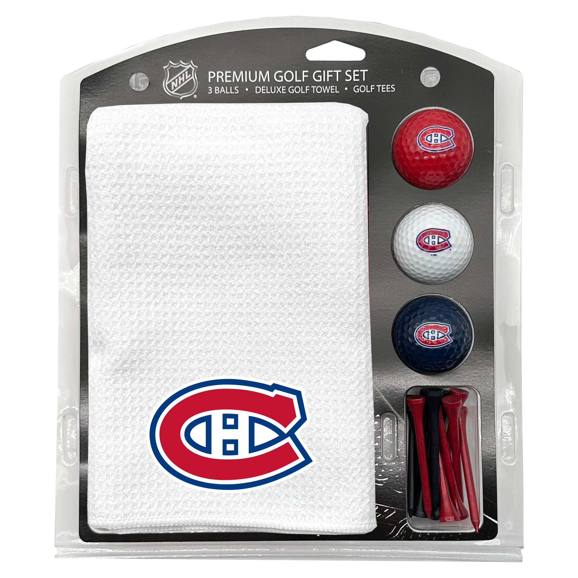Montreal Canadiens White Microfiber Towel Golf Gift Set - Club Rehab