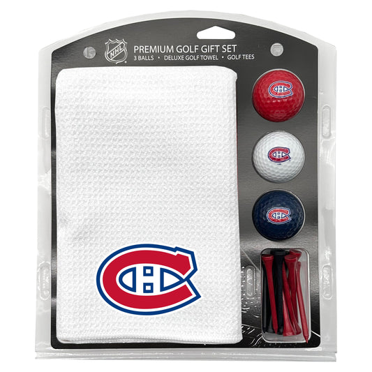 Montreal Canadiens White Microfiber Towel Golf Gift Set - Club Rehab