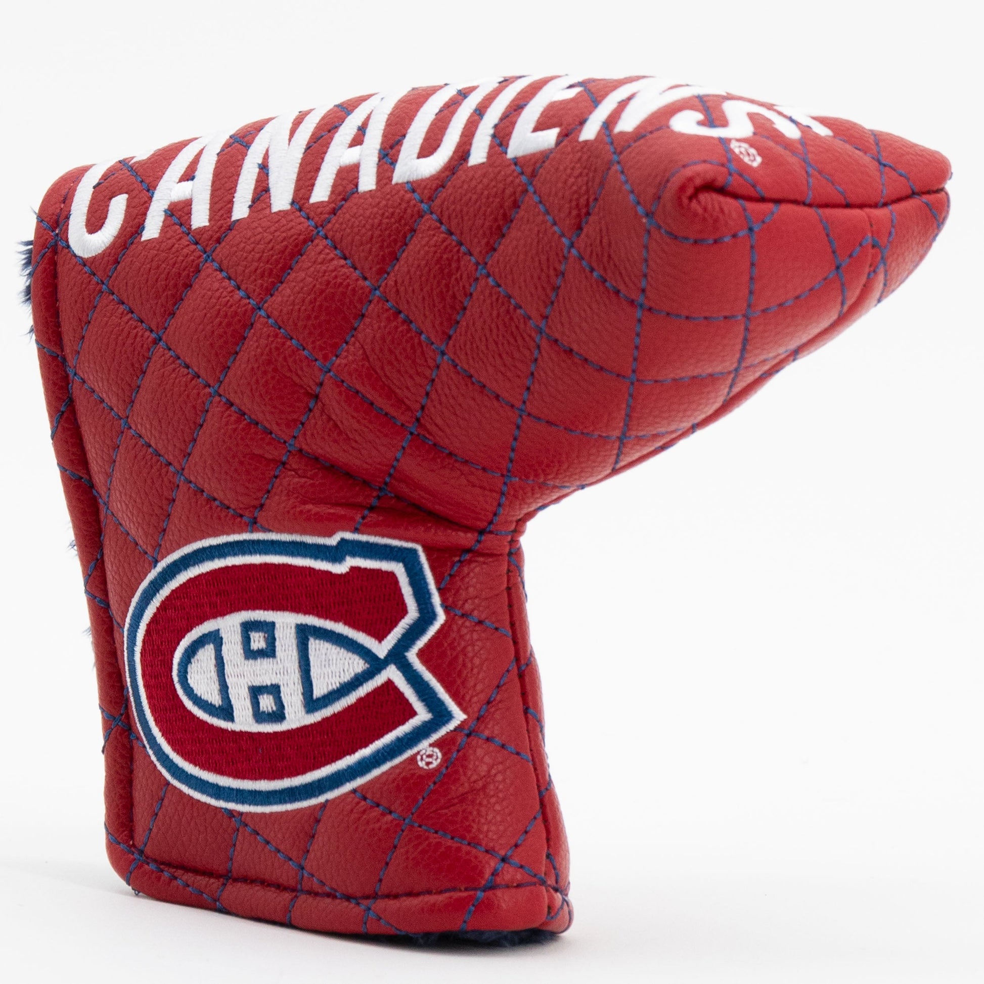 Montreal Canadiens solid blade putter quilted golf headcover alternate view