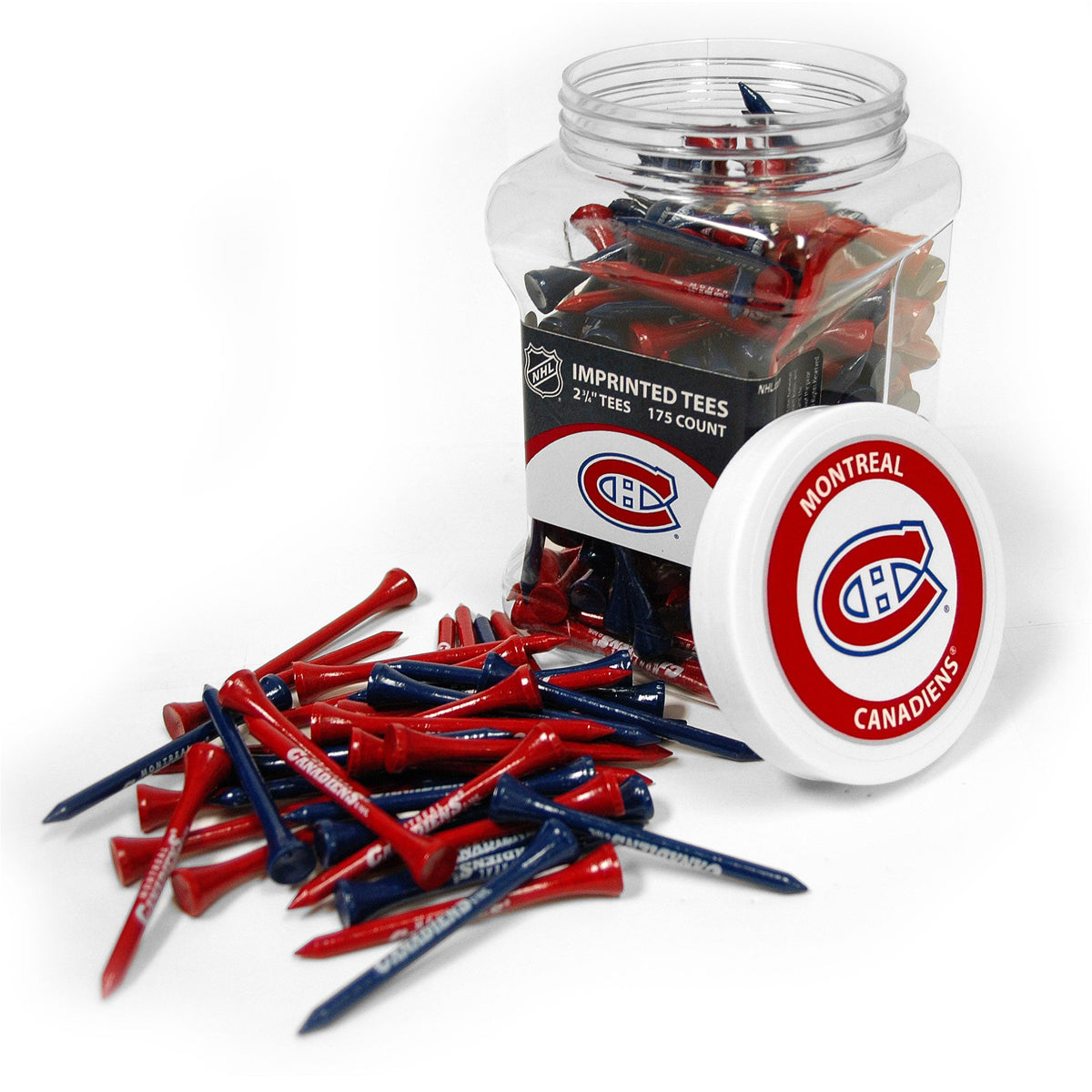 Montreal Canadiens 175-count golf tee jar with team-imprinted tees
