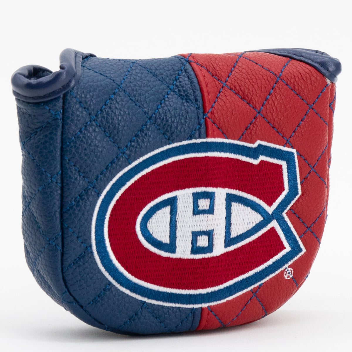 Montreal Canadiens Split Mallet Putter quilted headcover, angled view
