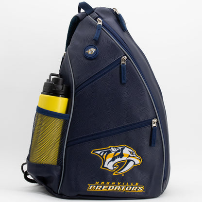 Nashville Predators PU leather backpack by Team Golf, view 3