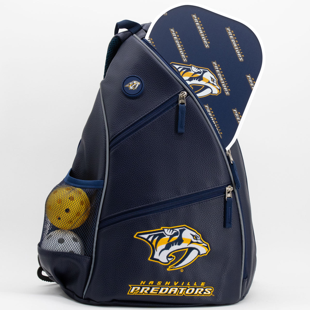 Nashville Predators PU leather backpack by Team Golf, view 4