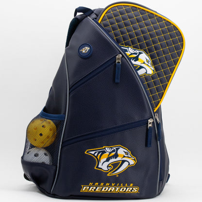 Nashville Predators PU leather backpack by Team Golf, view 6