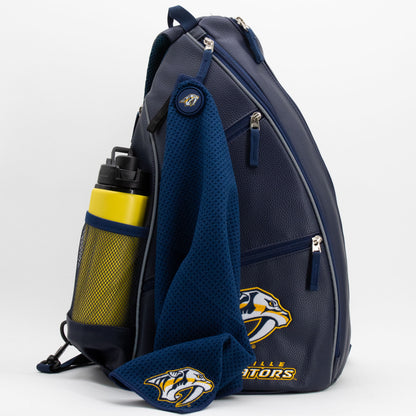 Nashville Predators PU leather backpack by Team Golf, view 8