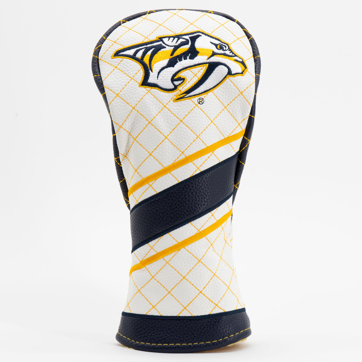 Nashville Predators Striped Fairway quilted headcover, front view
