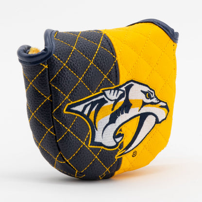 Nashville Predators split mallet putter quilted golf headcover alternate view