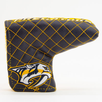Nashville Predators split blade putter quilted golf headcover
