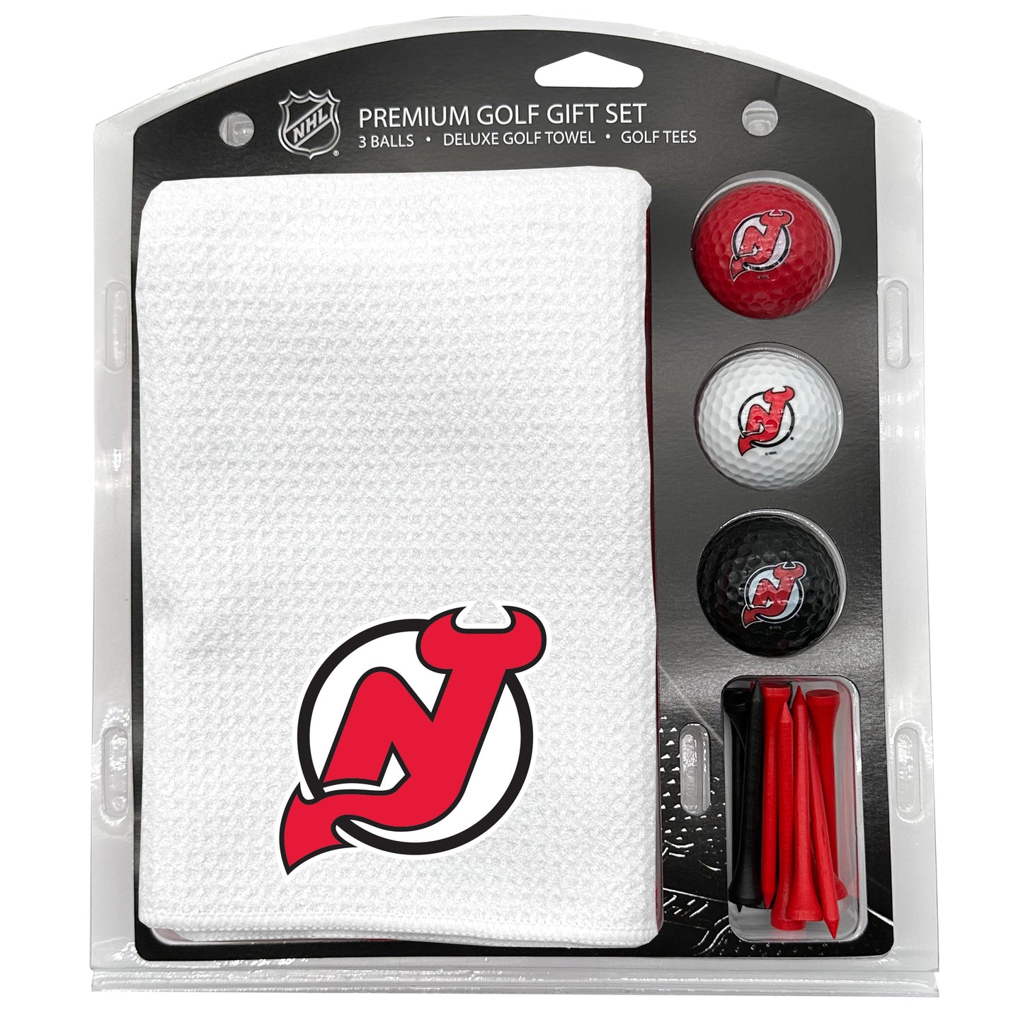 New Jersey Devils White Microfiber Towel Golf Gift Set - Club Rehab