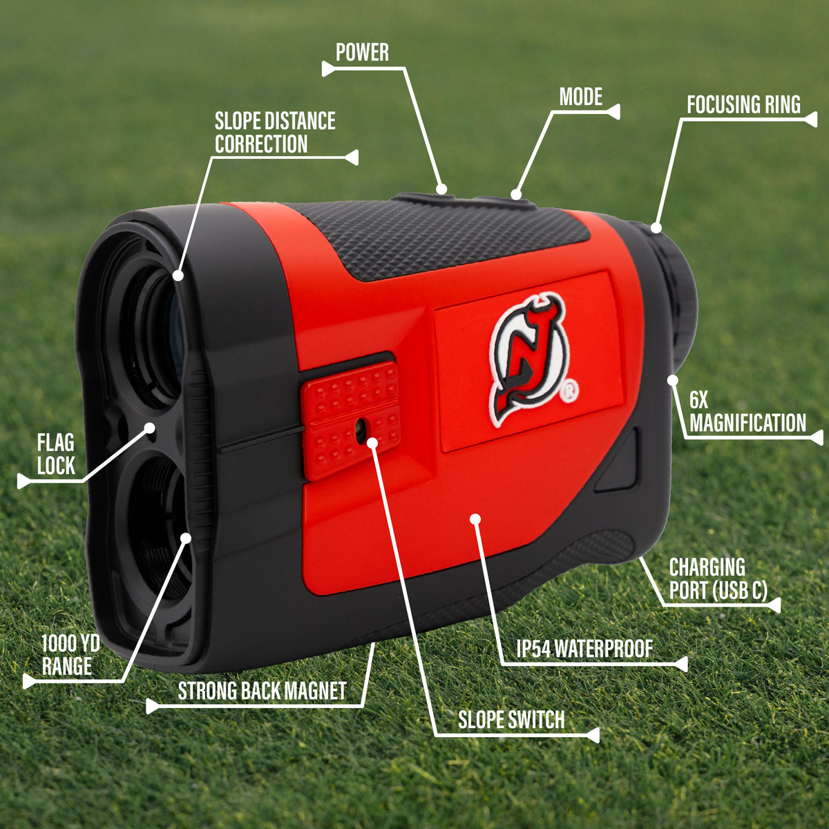 New Jersey Devils Foresight golf rangefinder by Team Golf, view 6