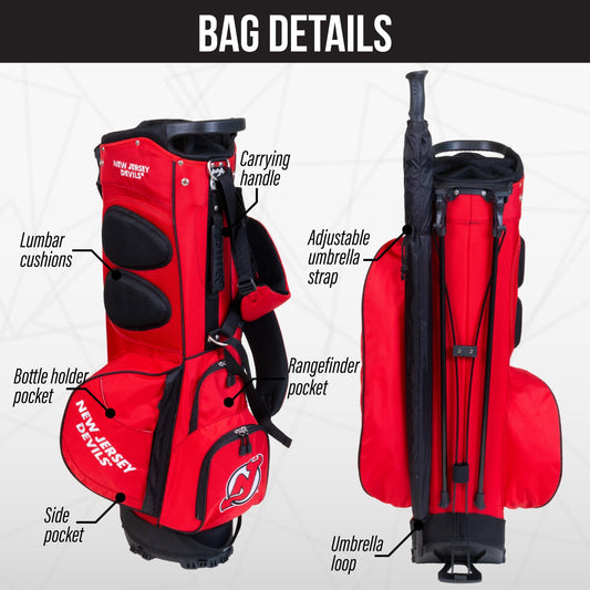 New Jersey Devils Fairway Stand Bag - Image 2 - Club Rehab