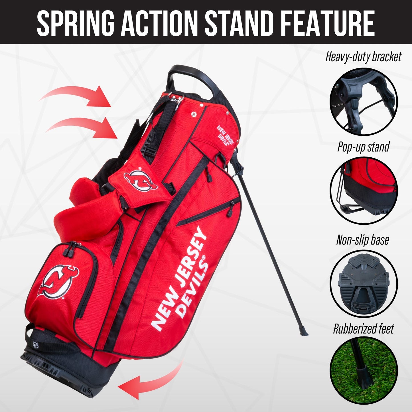 New Jersey Devils Fairway Stand Bag - Image 5 - Club Rehab