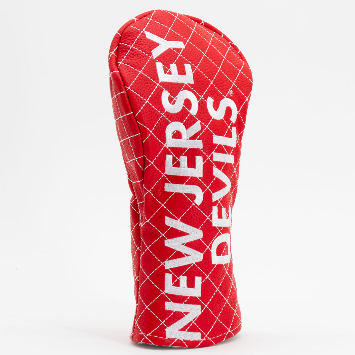 New Jersey Devils Solid Fairway quilted headcover, angled view
