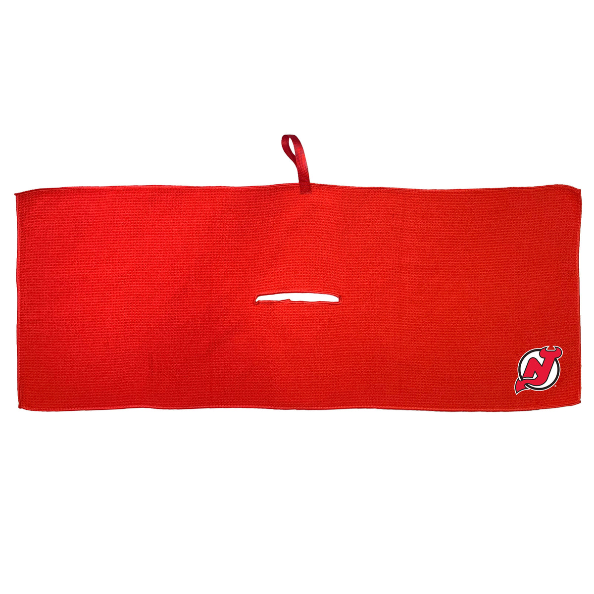 New Jersey Devils 16 x 40 microfiber golf towel with team logo