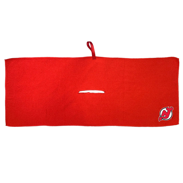 New Jersey Devils 16 x 40 microfiber golf towel with team logo