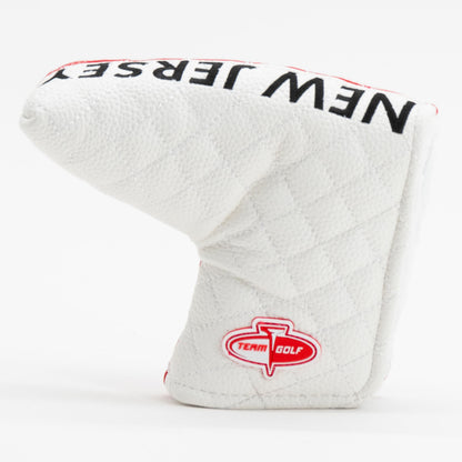 New Jersey Devils Split Blade Putter quilted headcover, back view