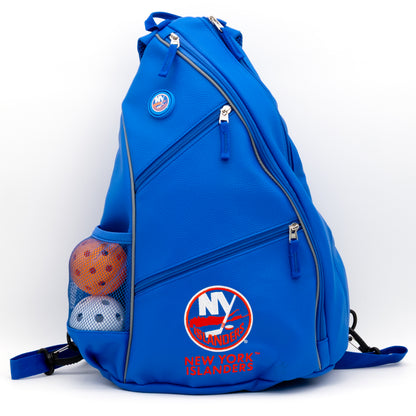 New York Islanders PU leather backpack by Team Golf, view 1