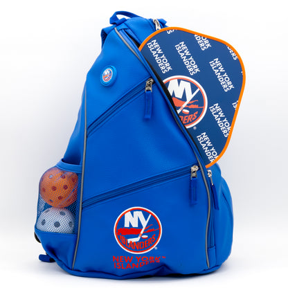 New York Islanders PU leather backpack by Team Golf, view 4