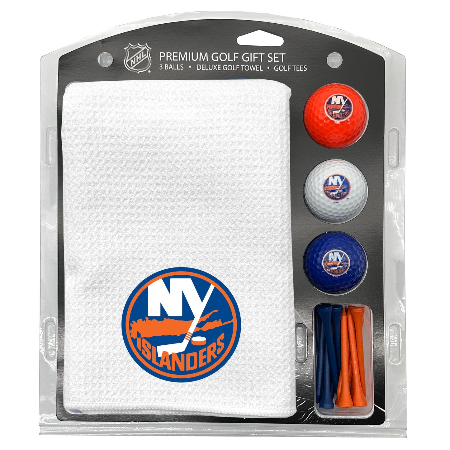 New York Islanders White Microfiber Towel Golf Gift Set - Club Rehab