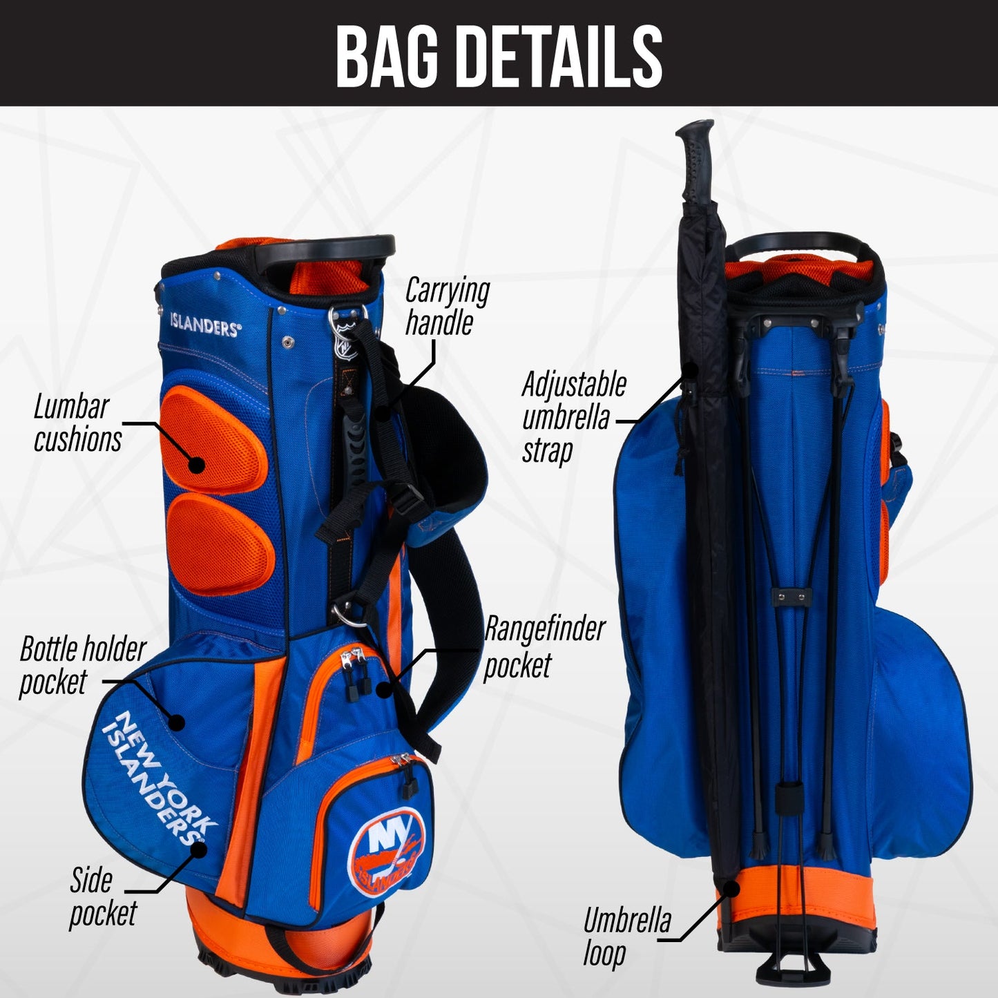 New York Islanders Fairway Stand Bag - Image 2 - Club Rehab
