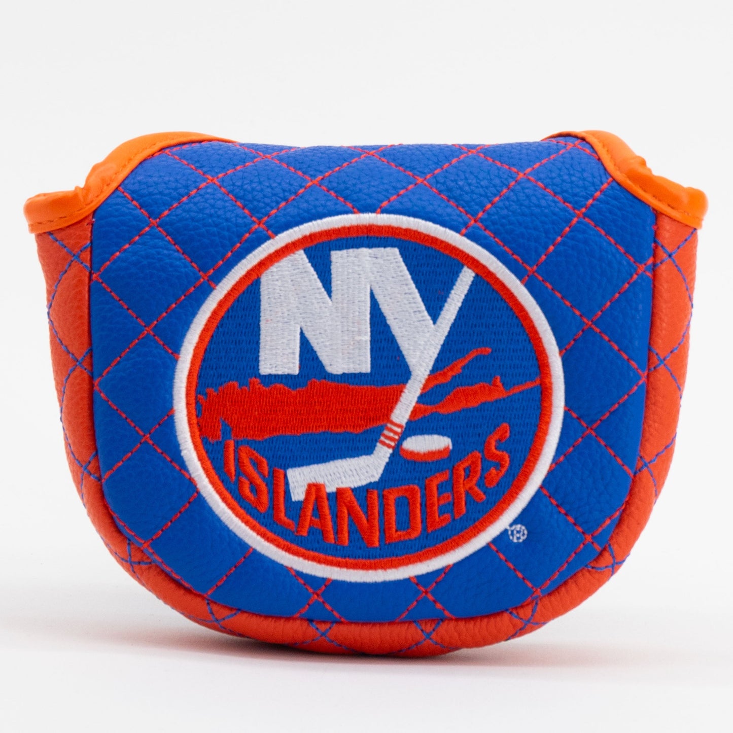 New York Islanders solid mallet putter quilted golf headcover