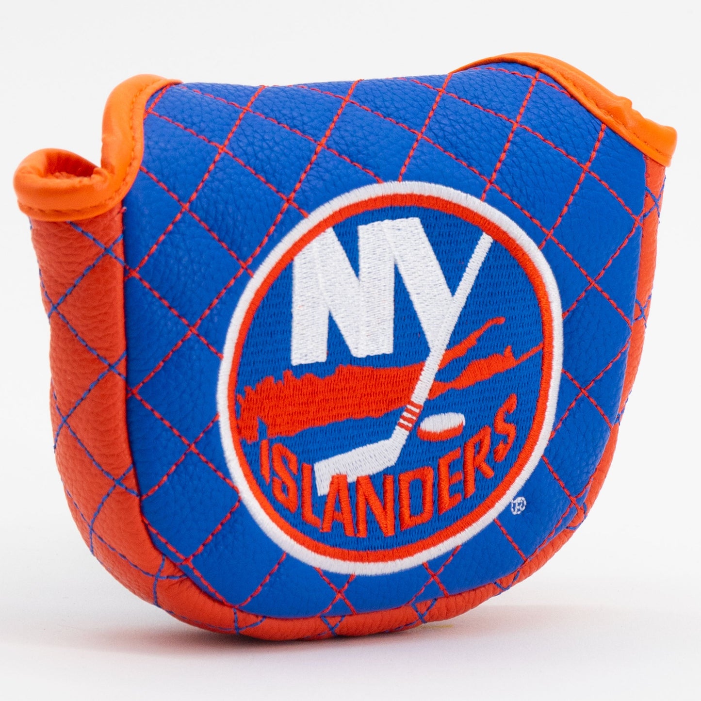 New York Islanders solid mallet putter quilted golf headcover alternate view
