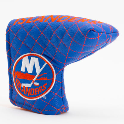 New York Islanders solid blade putter quilted golf headcover alternate view
