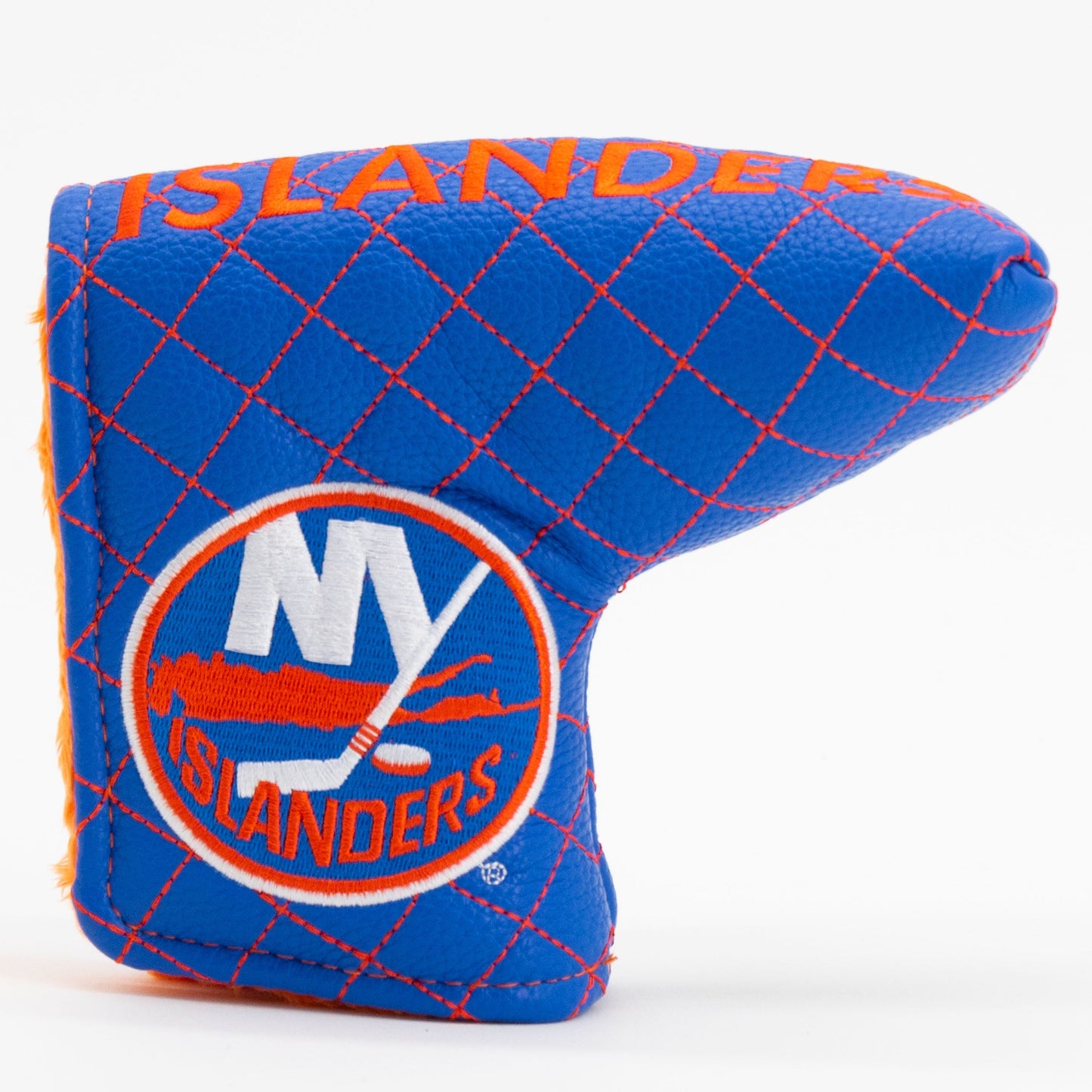 New York Islanders solid blade putter quilted golf headcover