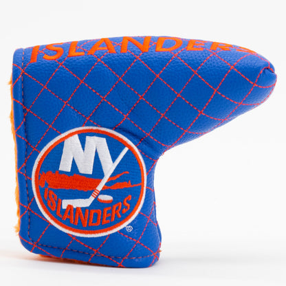 New York Islanders solid blade putter quilted golf headcover