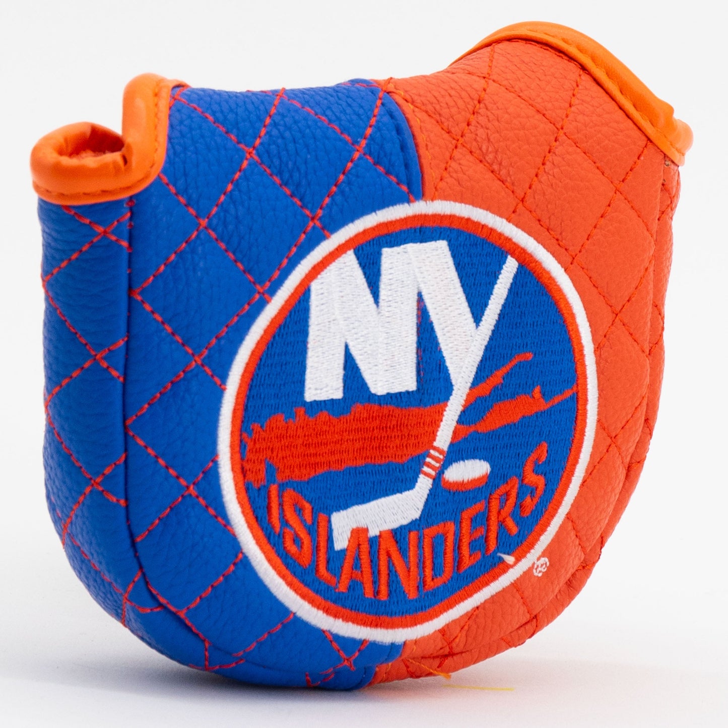 New York Islanders split mallet putter quilted golf headcover alternate view