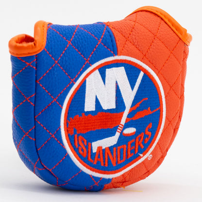New York Islanders split mallet putter quilted golf headcover alternate view