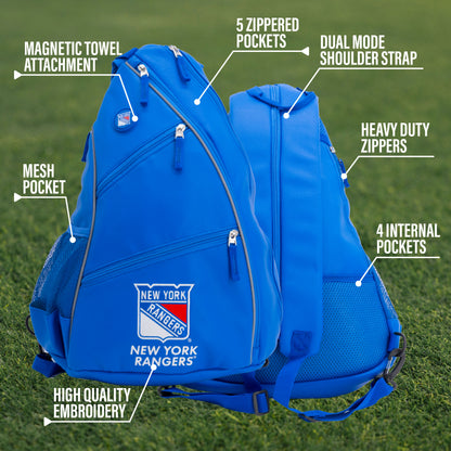 New York Rangers PU leather backpack by Team Golf, view 9