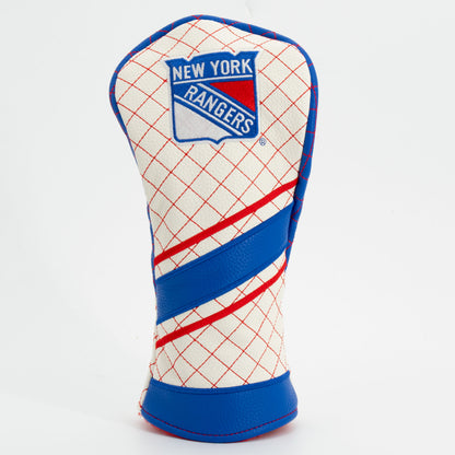 New York Rangers Striped Fairway quilted headcover, front view
