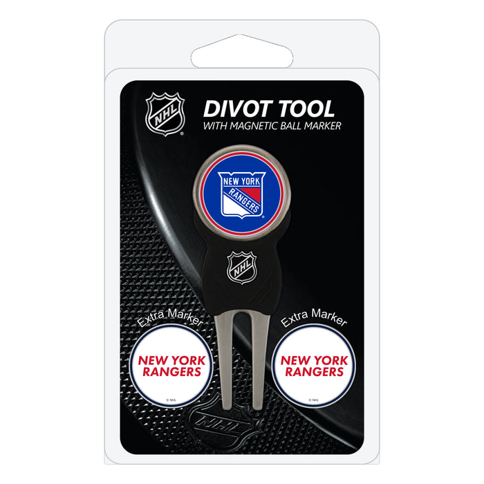 New York Rangers divot repair tool and three ball markers