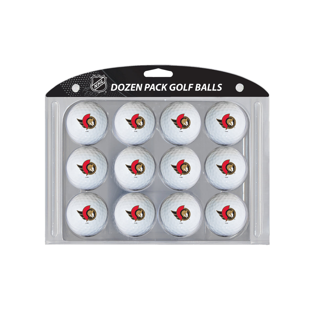 Ottawa Senators logo golf balls, 12 pack