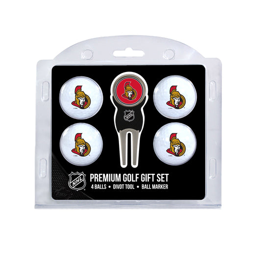 Ottawa Senators four ball golf gift set with divot tool and ball marker
