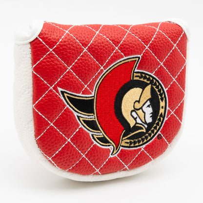 Ottawa Senators Solid Mallet Putter quilted headcover, angled view