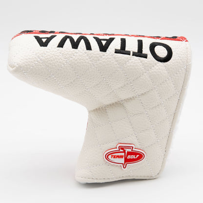Ottawa Senators Split Blade Putter quilted headcover, back view