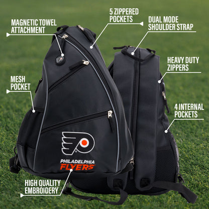 Philadelphia Flyers PU leather backpack by Team Golf, view 6