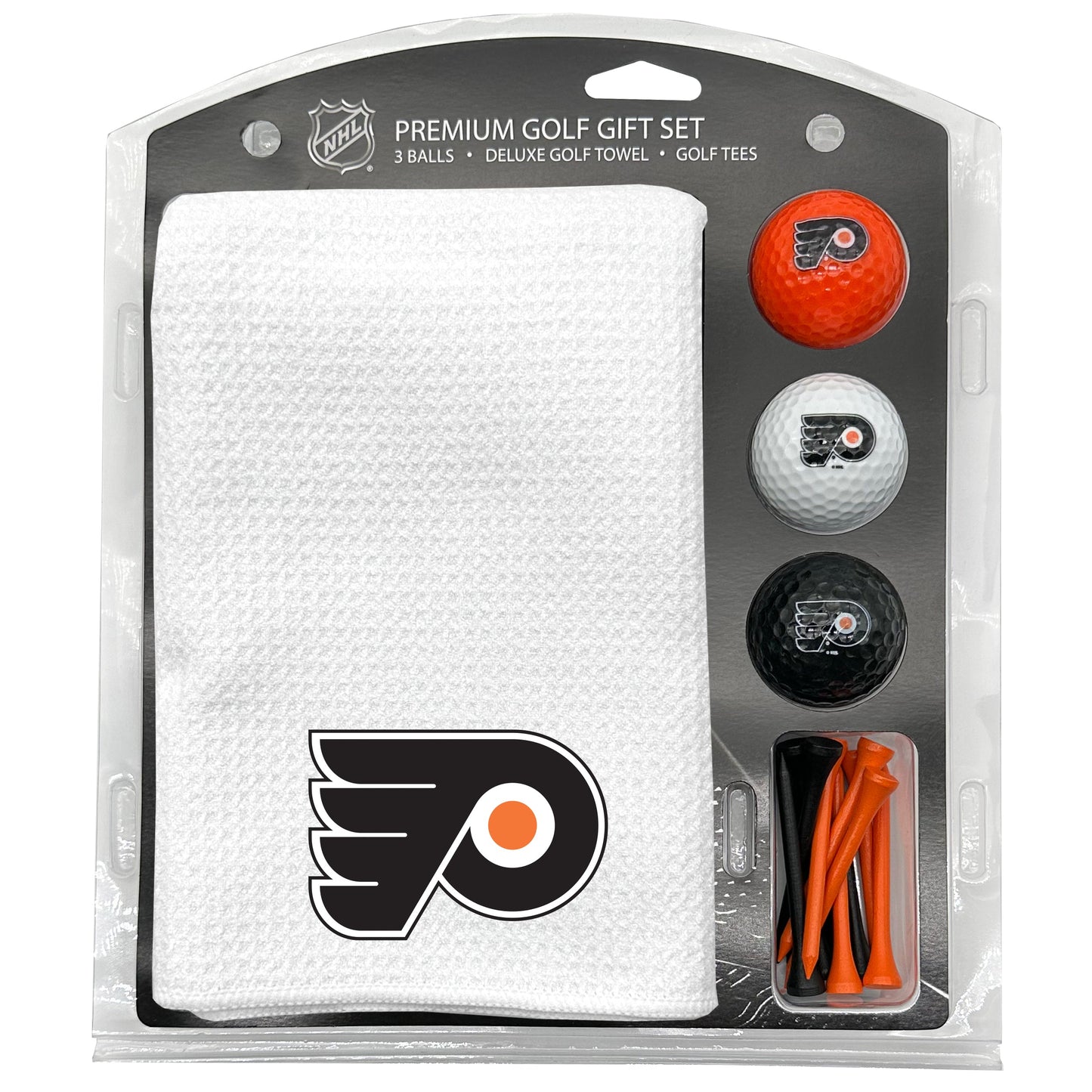 Philadelphia Flyers White Microfiber Towel Golf Gift Set - Club Rehab