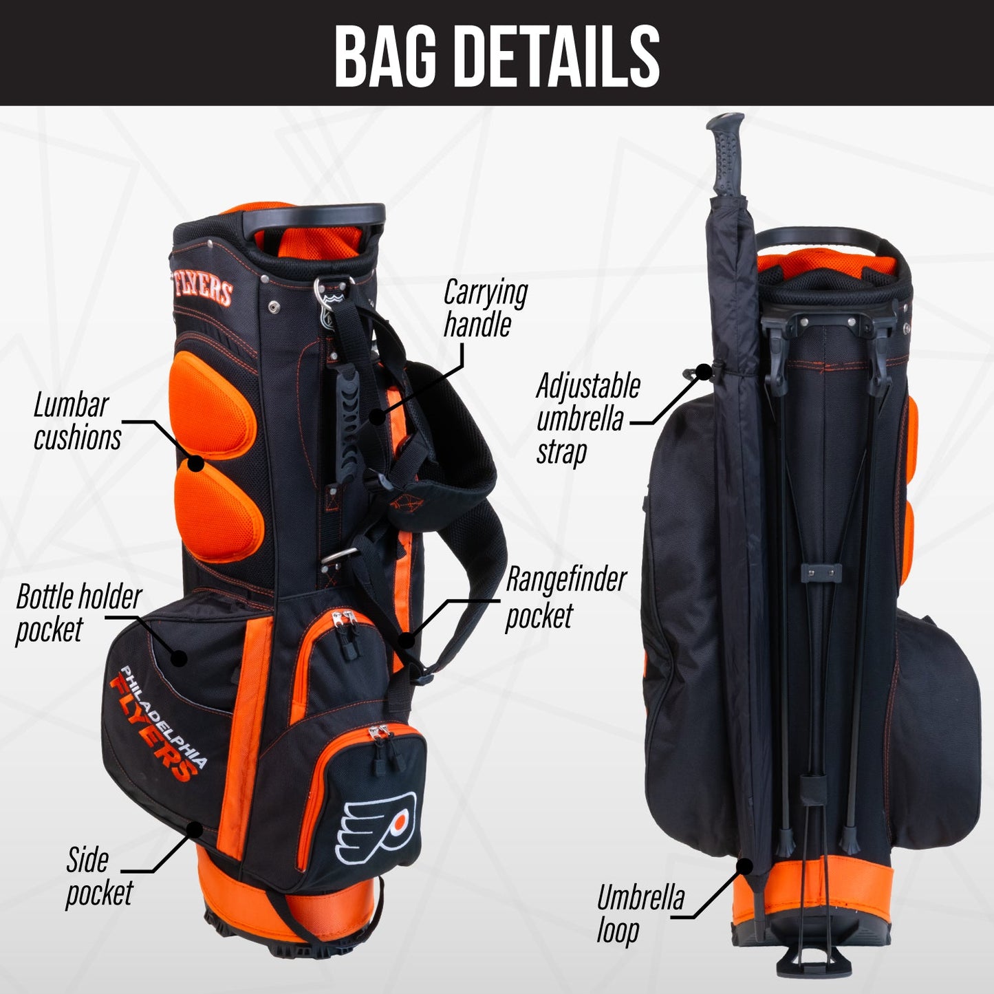 Philadelphia Flyers Fairway Stand Bag - Image 2 - Club Rehab