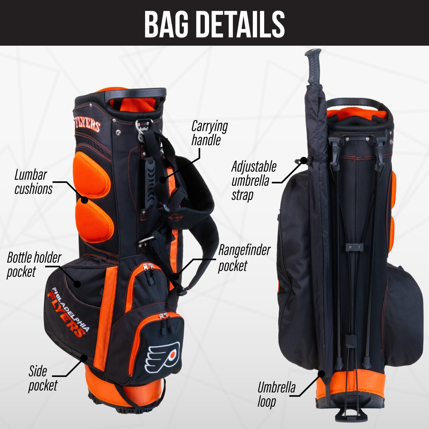 Philadelphia Flyers Fairway Stand Bag - Image 2 - Club Rehab